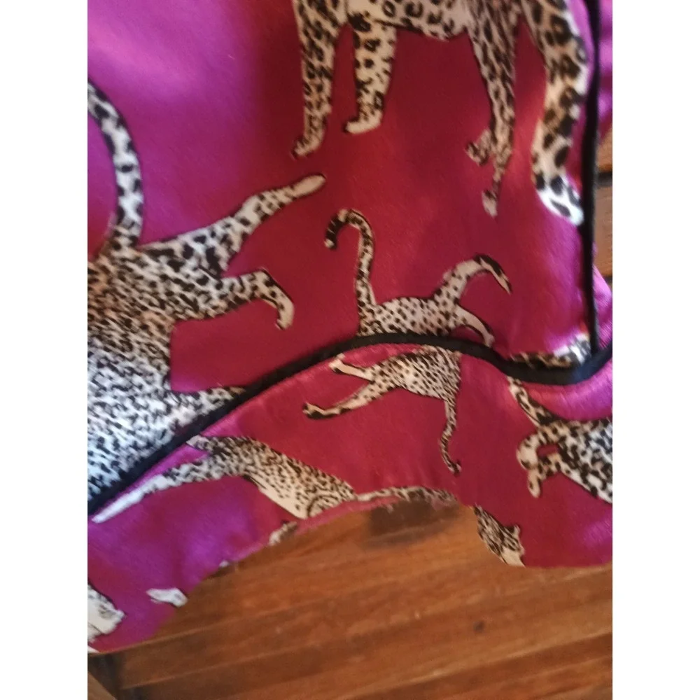 Ann Taylor Loft - Tigers Hot Pink Fushia Sleep Pants Drawstring Size Small Silky